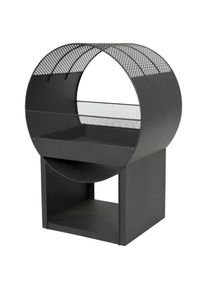 Buschbeck, Feuerstelle &raquo;Porthole&laquo; Feuerkorb, Feuerschale schwarz, BxTxH: 56x40x80 cm, schwarz, Stahl, schwarz