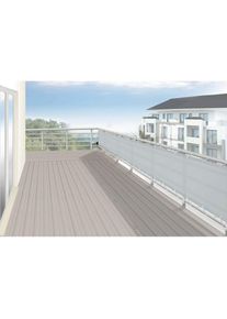 Floracord, Balkonsichtschutz BxH: 300x90 cm, silbergrau, grau, Polyester, 300 cm, grau