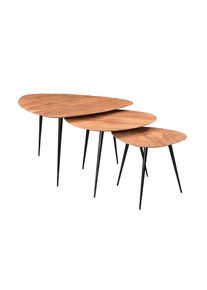 Sit, Couchtisch mit Massivholzplatte aus Akazie, natur, B/H/T: 54 cm x 41 cm x 49 cm, natur