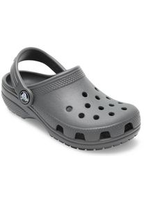 Crocs, Damen, Clog &raquo;Classic K&laquo; Sommerschuh, Hausschuh, Badeschuh mit schwenkbarem Fersenriemchen, dunkelgrau, 28, Clog mit sommerlicher Lochung, sch&ouml;n