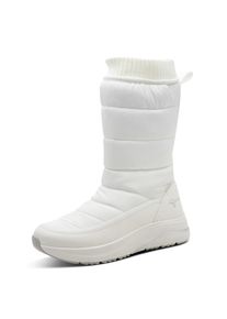 Tamaris, Damen, Winterstiefel , Plateau, Winterboots, Outdoorschuh mit DUO-Tex-Ausstattung, wei&szlig;, 40, Zeitloser Kurzstiefel mit trendigem Strickbund 