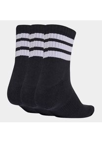 adidas Performance, Damen, Funktionssocken &raquo;3S ESS C MID 3P&laquo; 3 Paar tlg., Black/White/White, S (37/39), Black/White/White, D&auml;mpfende Socken mit 