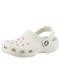 Crocs, Damen, Clog &raquo;Classic K&laquo; Sommerschuh, Hausschuh, Badeschuh mit schwenkbarem Fersenriemchen, creme, 30, Clog mit sommerlicher Lochung, sch&ouml;n mit 