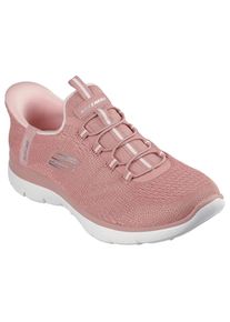 Skechers, Damen, Slip-On Sneaker &raquo;SUMMITS&laquo; Freizeitschuh mit Slip-ins, rosa, 42, Bequeme Skechers Sneaker mit Bungee Verschluss