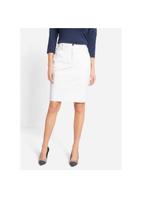 bonprix, Damen, Jeansrock &raquo;Jeansrock, Stretch&laquo; aus elastischem Material, k&ouml;rpernahe Passform, unifarben, wei&szlig;, 48, Jeansrock von bonprix