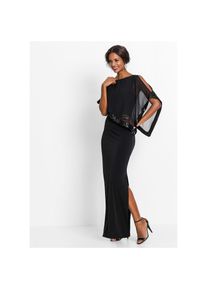 bonprix, Damen, Jerseykleid f&uuml;r festliche Anl&auml;sse, ohne &Auml;rmel, aus Polyester und Elasthan, schwarz, 46 - N-Gr, Jerseykleid f&uuml;r festliche Anl&auml;sse mit 