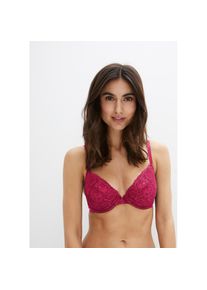 bonprix, Push-up-BH &raquo;Push-up-BH mit feiner Spitze (3er Pack)&laquo; Packung, 3, 3 Stk. leicht wattierte Cups, mit feinem Allover-Spitze, mit Baumwollfutter,
