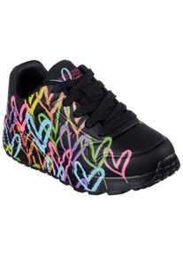 Skechers, Damen, Sneaker &raquo;JGoldcrown: Uno Lite - Spread the Love&laquo; , Chunky Sneaker, Pleatausneaker, Retro Sneaker mit allover Print, black/multi, 38, 