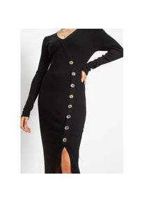bonprix, Damen, Strickkleid &raquo;Strickkleid aus Viskose-Mix&laquo; f&uuml;r eleganten Look, aus Viskose-Mix, figurbetonte Passform, schwarz, N-Gr, 40/42 (M) - N-Gr,