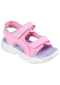 Skechers, Damen, Sandale &raquo;FLEX SPLASH&laquo; , Klettschuh mit Herz-Applikation, Gr&ouml;&szlig;enschablone zum Download, rosa-lavendel, 31, Skechers Sandale im 