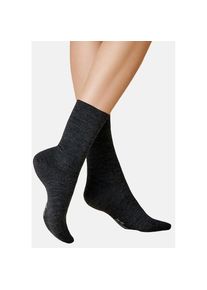 Kunert, Damen, Socken &raquo;Socke Wool Care&laquo;, Anthrazitmel 4050, 35-38, Feine, weiche Wolle