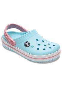 Crocs, Damen, Clog &raquo;Crocband Clog&laquo; Sandale, Sommerschuh, Badeschuh mit L&uuml;ftungs&ouml;ffnungen, hellblau-rosa-wei&szlig;, 27, Bequemer Clog von Crocs - das 