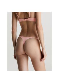 Calvin Klein Underwear, Damen, String &raquo;THONG&laquo; seitlich mit goldfarbenem Zierring, subdued, L (40), Thong von Calvin Klein Underwear