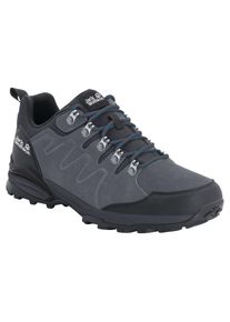 Jack Wolfskin, Herren, Wanderschuh &raquo;REFUGIO TEXAPORE LOW M&laquo; wasserdicht, Trekkingschuh, grey / black, 47, grey / black, Funktionaler Outdoorschuh von 