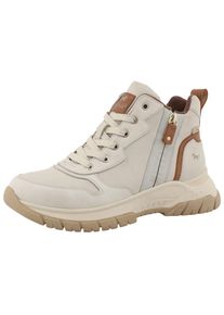 Mustang Shoes, Damen, Winterboots &raquo;Raissa&laquo; Schn&uuml;rboot, Trekkingboots mit TEX-Membrane, creme-braun, 37, creme-braun, Sneaker mit modischen 