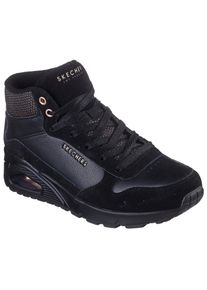 Skechers, Damen, Keilsneaker &raquo;UNO-STACRE SHINE&laquo; High Top Sneaker, Schn&uuml;rboots mit Luftkammern Sohle, schwarz, 38, schwarz, Modischer Skechers Sneaker 