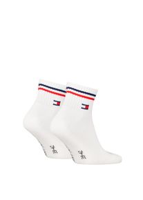 Tommy Hilfiger, Damen, Kurzsocken &raquo;TH UNI TJ QUARTER 2P ICONIC&laquo; 2 Paar, Half-Terry-Sohle f&uuml;r zus&auml;tzlichen Komfort, white, 39-42, Unisex-Kurzsocken von