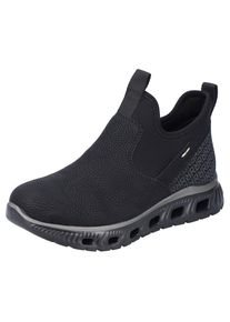 RIEKER Sport, Damen, Schlupfboots , High-Top-Sneaker, Schlupfboots mit elastischem Schaft, schwarz, 36, schwarz, Mit Anziehlaschen, zum Schlupfen