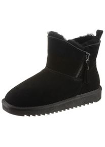 Ara, Damen, Winterboots &raquo;ALASKA Short Zip&laquo; Stiefel aus echtem Lammfell mit Rei&szlig;verschluss, G-Weite (weit), schwarz Short Zip, 38, schwarz Short Zip, 