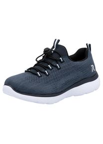 RIEKER Sport, Damen, Slip-On Sneaker , Schlupfschuh, Halbschuh, Freizeitsneaker mit MemoSoft-Ausstattung, nachtblau, 42, Sneaker mit elastischem 