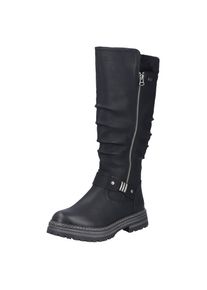 Rieker, Damen, Winterstiefel mit slouchy Schaft und wasserabweisender RiekerTEX-Membran, schwarz, 38, schwarz, Winterstiefel mit Slouchy-Schaft und 