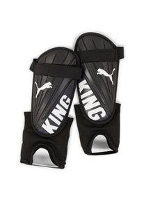 Puma, Unisex, Fu&szlig;ball Schienbeinschoner &raquo;KING IS ANKLE&laquo;, Puma Black-Puma White, L, Anatomisch geformter Schienbeinschoner