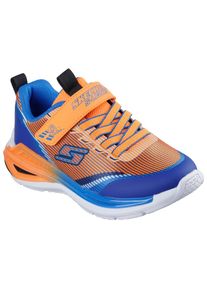 Skechers, Herren, Sneaker &raquo;TRI-NAMICS 2.0&laquo; Klettschuh mit Gummizug, Gr&ouml;&szlig;enschablone zum Download, orange-blau, 32, Coole Sneaker mit Blinkfunktion und