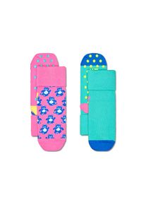 Happy Socks, Unisex, ABS-Socken &raquo;Teddy Bear&laquo; 2er Pack, mit s&uuml;&szlig;en B&auml;rchenmotiven, pink, 22 (23), S&uuml;&szlig;e Kindersocken im 2er Pack