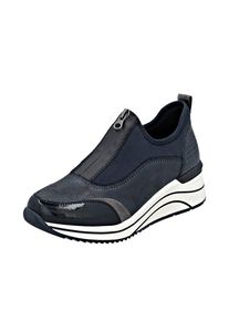 Remonte, Damen, Slip-On Sneaker &raquo;Elisabeth Hurley-Collection&laquo; , Keilsneaker, Slipper, Schlupfschuh, Freizeitschuh, vegan, nachtblau, 42, nachtblau, 