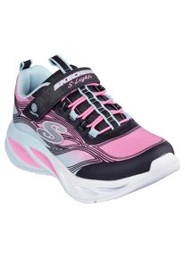 Skechers, Damen, Sneaker &raquo;COSMIC GLOW LIGHTS&laquo; Klettschuh mit Glitzer, Gr&ouml;&szlig;enschablone zum Download, schwarz-multi, 28, Modischer Skechers Sneaker im 