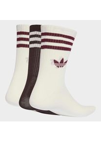 adidas originals, Damen, Sportsocken &raquo;3S CREW S 3P&laquo; 3 Paar tlg. f&uuml;r Laufen, kn&ouml;chellang, mit 3-Streifen und Trefoil Logo, Off White / Aurora Coffee / 