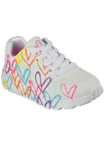Skechers, Damen, Sneaker &raquo;JGoldcrown: Uno Lite - Spread the Love&laquo; , Chunky Sneaker, Pleatausneaker, Retro Sneaker mit allover Print, wei&szlig;-multi, 39, 