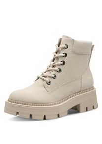 Tamaris, Damen, Schn&uuml;rboots , Blockabsatz, Schn&uuml;rstiefelette mit gl&auml;nzenden Strasssteinen besetzt, beige, 40, Schicke Schn&uuml;rstiefelette mit 