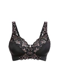 bonprix, Damen, Minimizer-BH &raquo;Minimizer-BH ohne B&uuml;gel mit gepolsterten Tr&auml;gern&laquo; ohne B&uuml;gel, gepolsterte Tr&auml;ger, aus Polyamid und Elasthan, schwarz/