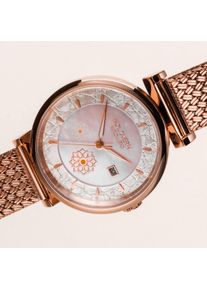 Holzkern; Wood Watch Roisin (Nacre/Rose gold), Women, Natural wood