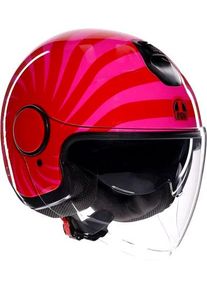 AGV Eteres Tropea, open face helmet , color: Red/Pink , size: L