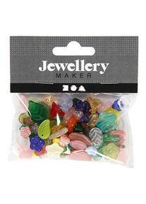 Creativ Company Glass Beads Various Leaves and Flowers 60 grams