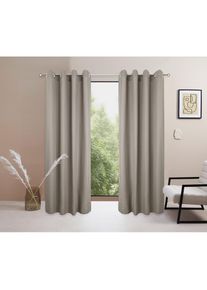 OTTO home Vorhang &raquo;Raja&laquo; &Ouml;sen 2 Stk. tlg. Blickdichtes Material, Einfache Montage, Pflegeleicht, &Ouml;sen Aufh&auml;ngung