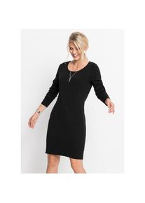 bonprix Strickkleid &raquo;Strickkleid&laquo; f&uuml;r den Alltag, aus Baumwolle und Polyamid, lockere Passform schwarz, Gr&ouml;&szlig;e 52/54 (XXL)