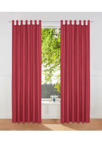 Vorhang OTTO HOME "Raja" Gr. 6, rot, B:140cm H:295cm, Polyester, Recyceltes Material, Gardinen, Vorhang, 2er-Set, Bestseller, einfarbig, modern, pflegeleichte Mikrofaser