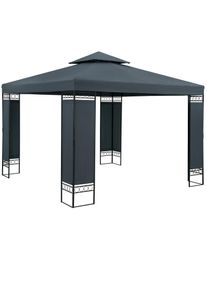 Casaria P&eacute;rgola jard&iacute;n Lorca metal antracita 3x3m UV50+ agua