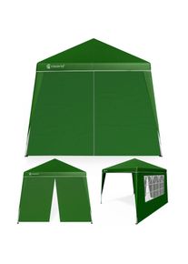 Casaria Faltpavillon Capri Gr&uuml;n 3x3m inkl 2 Seitenw&auml;nden UV-Schutz 50+