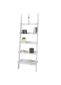 Casaria Regał drabinkowy Biały 180 cm z 5 p&oacute;łkami
