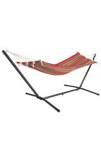 Detex Hangmat Rood 200x80cm met Metalen Frame