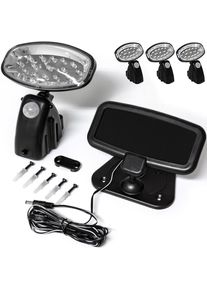 Deuba LED Solar-Wandlampe 3er-Set Bewegungsmelder