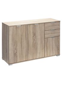 Casaria Kast Dressoir Alba Eiken met 3 Deuren en Laden