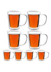 Monzana Dubbelwandige Theeglazen 8 stuks