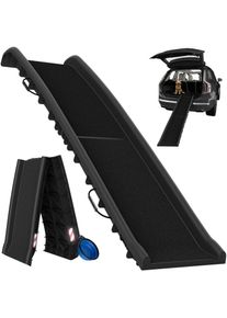 Cadoca Hondenhelling auto Zwart 156x40x16cm opvouwbaar