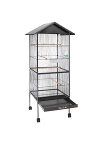 Cadoca Jaula para p&aacute;jaros metal antracita 157x52x52cm techo