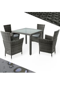Casaria Polyrotan Tuinset Bali 5-delig Grijs/Antraciet